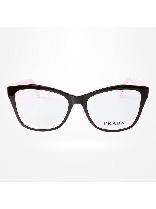 Armação de Óculos Quadrado PD0801 Preto e Rosa