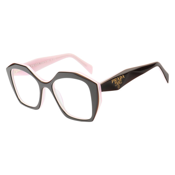 Armação de Óculos Quadrado PD58 Preto e Rosa