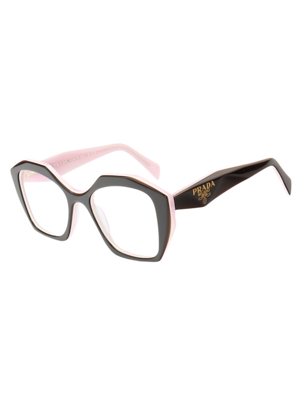 Armação de Óculos Quadrado PD58 Preto e Rosa