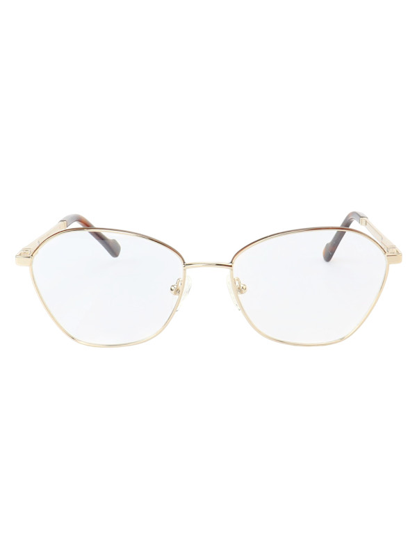 Armação de Óculos Oval MT8021 Dourado Marrom Tartaruga