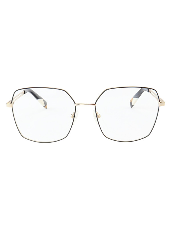 Armação de Óculos Quadrado MT6947 Dourado e Preto