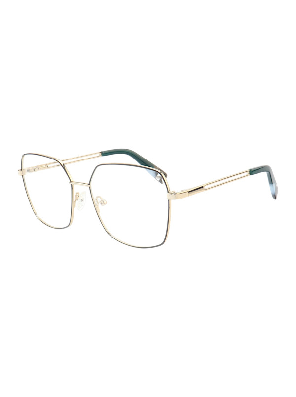 Armação de Óculos Quadrado MT6947 Dourado e Verde