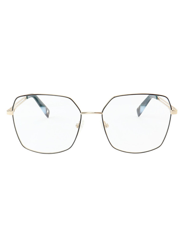 Armação de Óculos Quadrado MT6947 Dourado e Verde