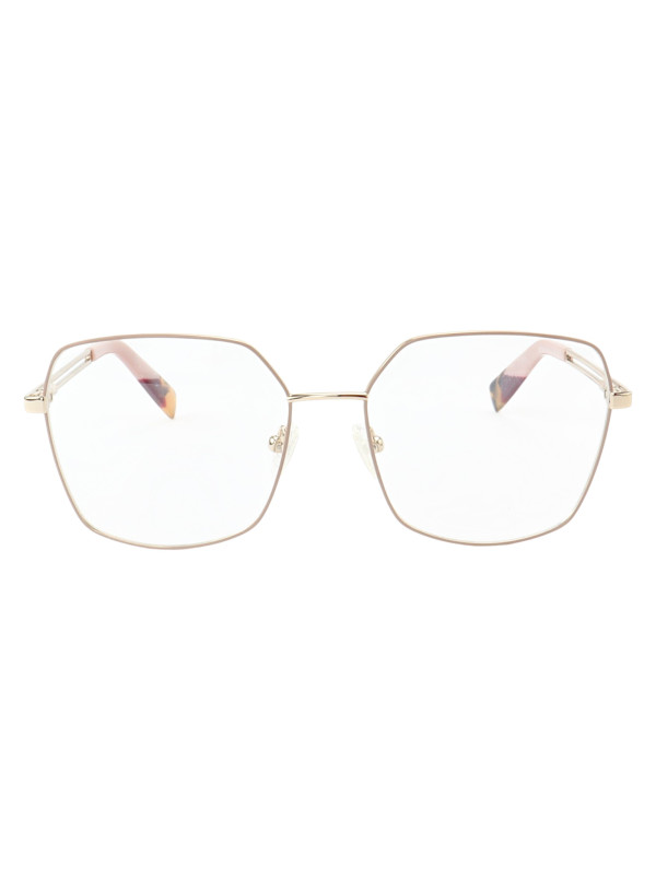 Armação de Óculos Quadrado MT6947 Dourado e Rosa