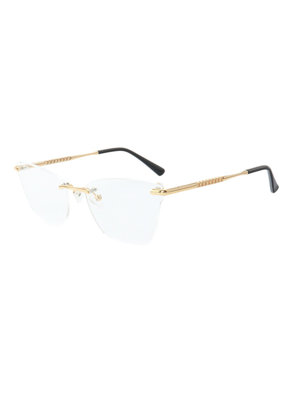 Armação de Óculos Gatinho Balgriff MT8038 Dourado e Preto