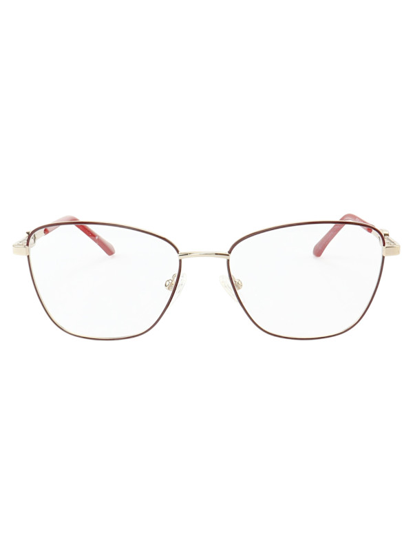 Armação de Óculos Gatinho MT8055 Prata Gold e Vermelho