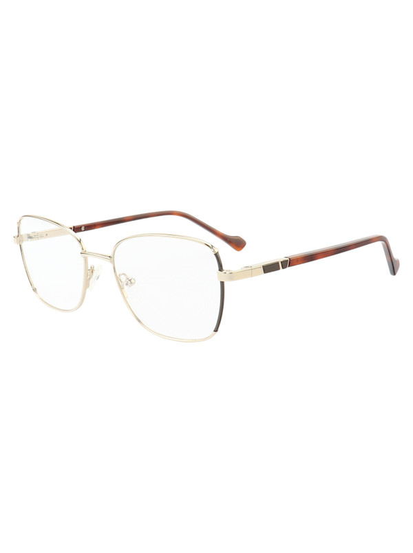 Armação de Óculos Oval MT8022 Dourado e Marrom