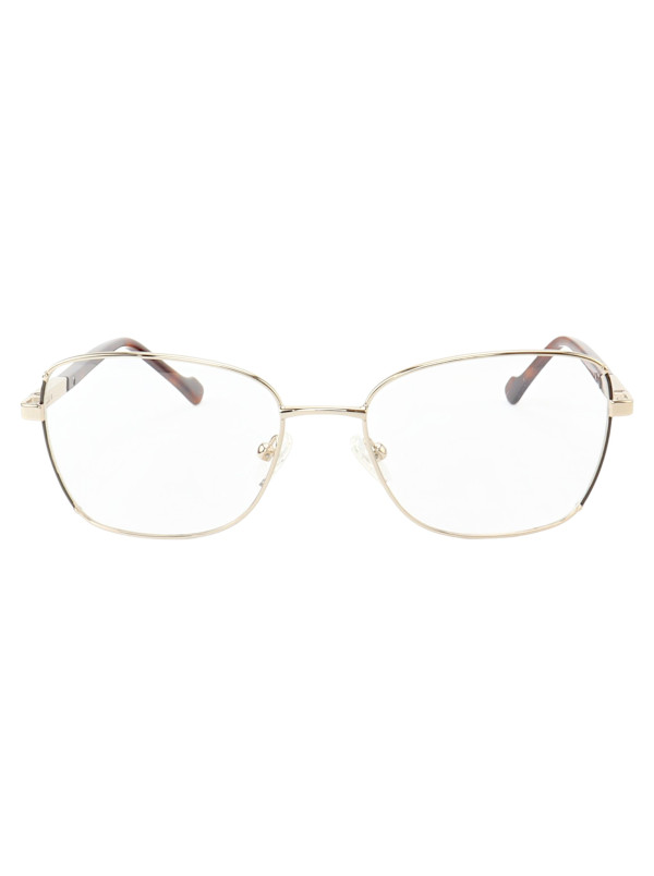 Armação de Óculos Oval MT8022 Dourado e Marrom