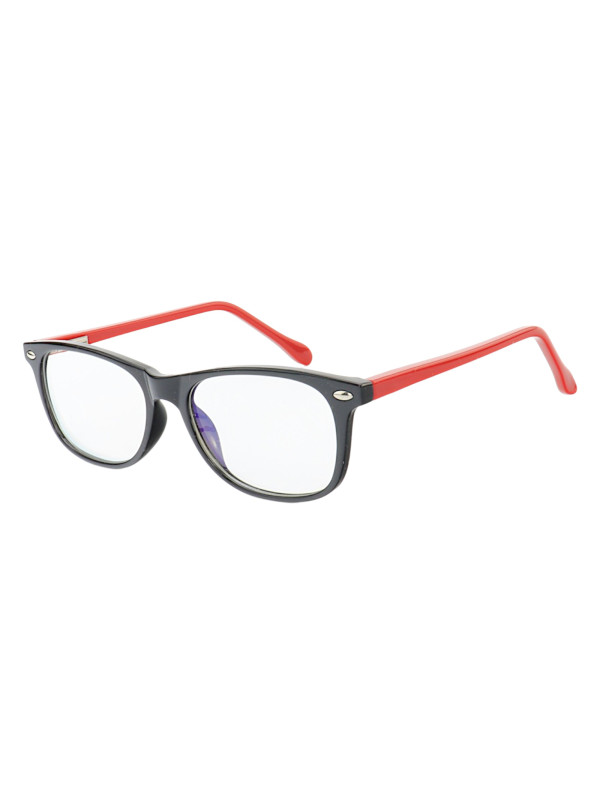 Armação de Óculos Infantil Quadrada MR9083 Preto e Vermelho