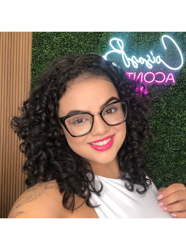 Armação de Óculos Quadrado LQ5501 Preto