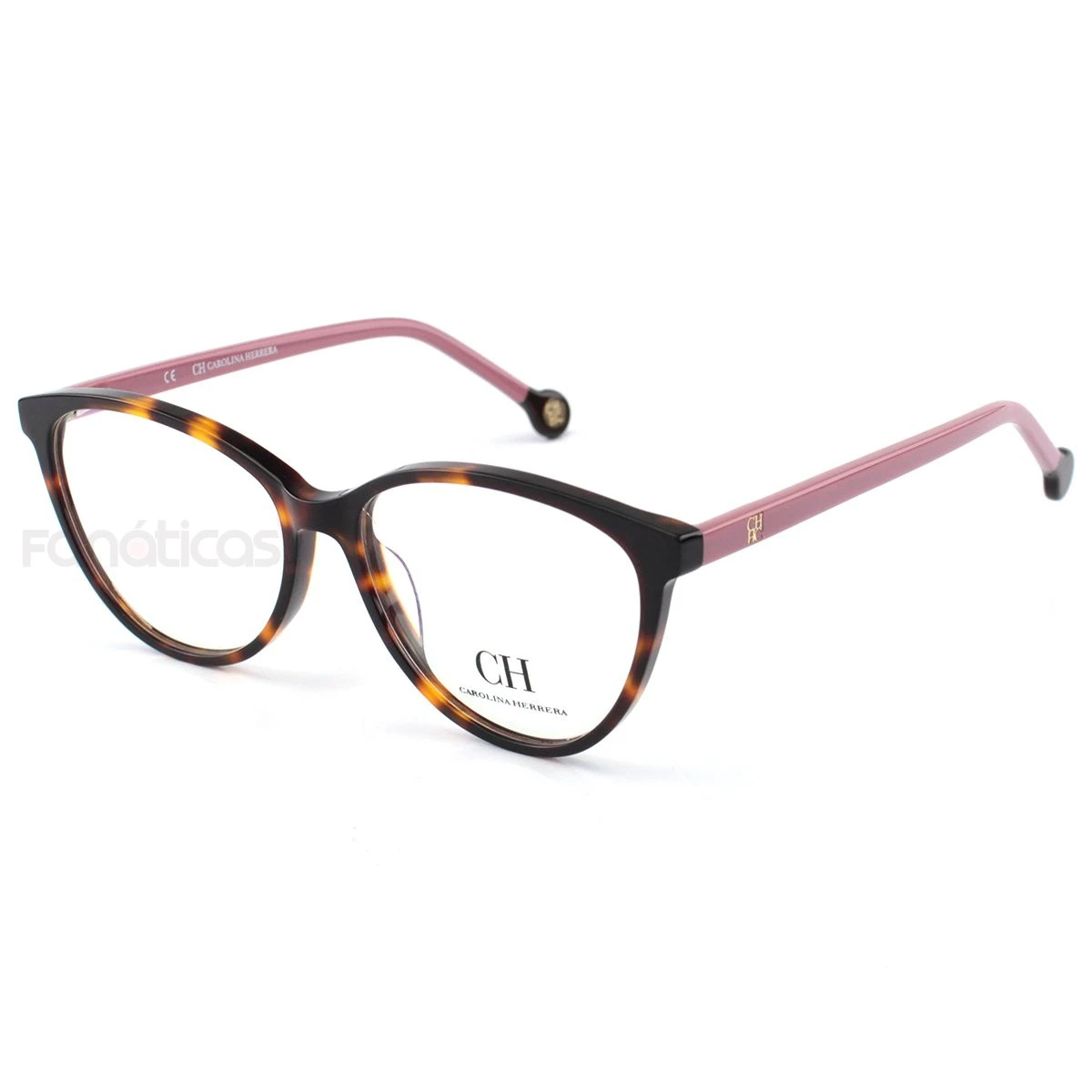 Armação de Óculos Gatinho VHE772 Tartaruga e Rosa