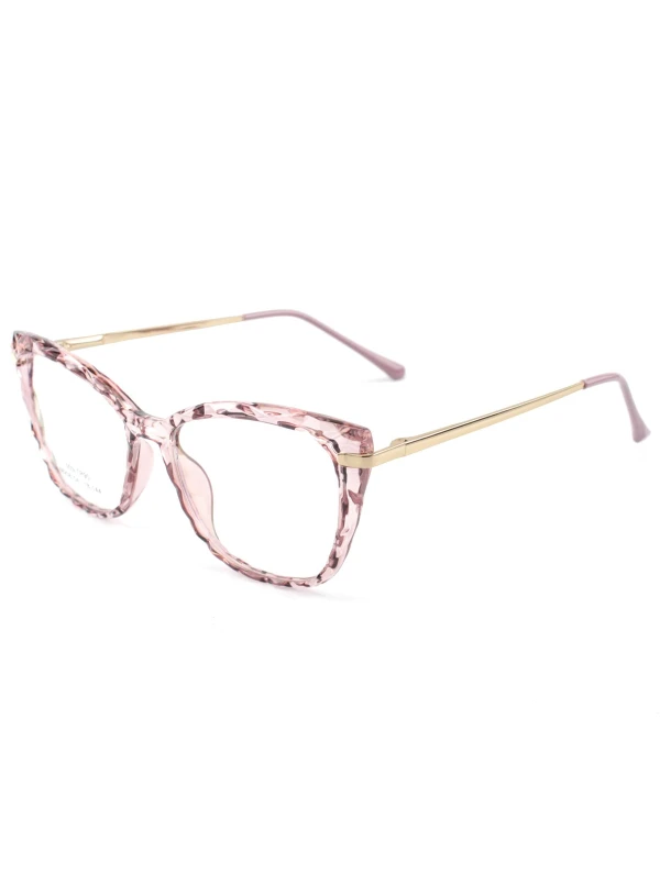 Armação de Óculos Quadrado Ohana 68258 Rosa Translúcido