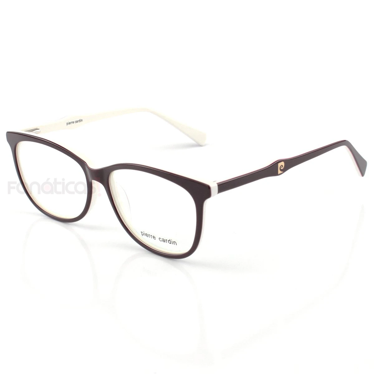 Armação de Óculos Quadrada 8406 Bordo e Branco