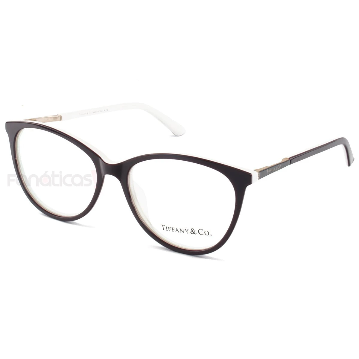Armação de Óculos Oval TF2142 Bordo e Branco