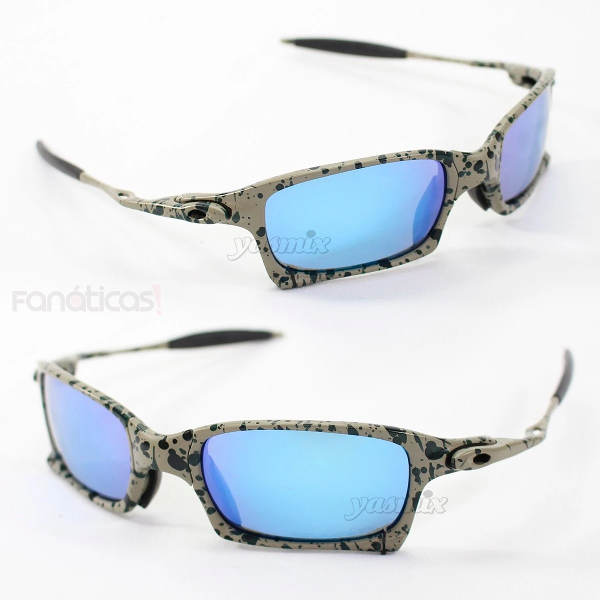 Óculos X-Squared Metal Camuflado com Lente Azul Espelhado 