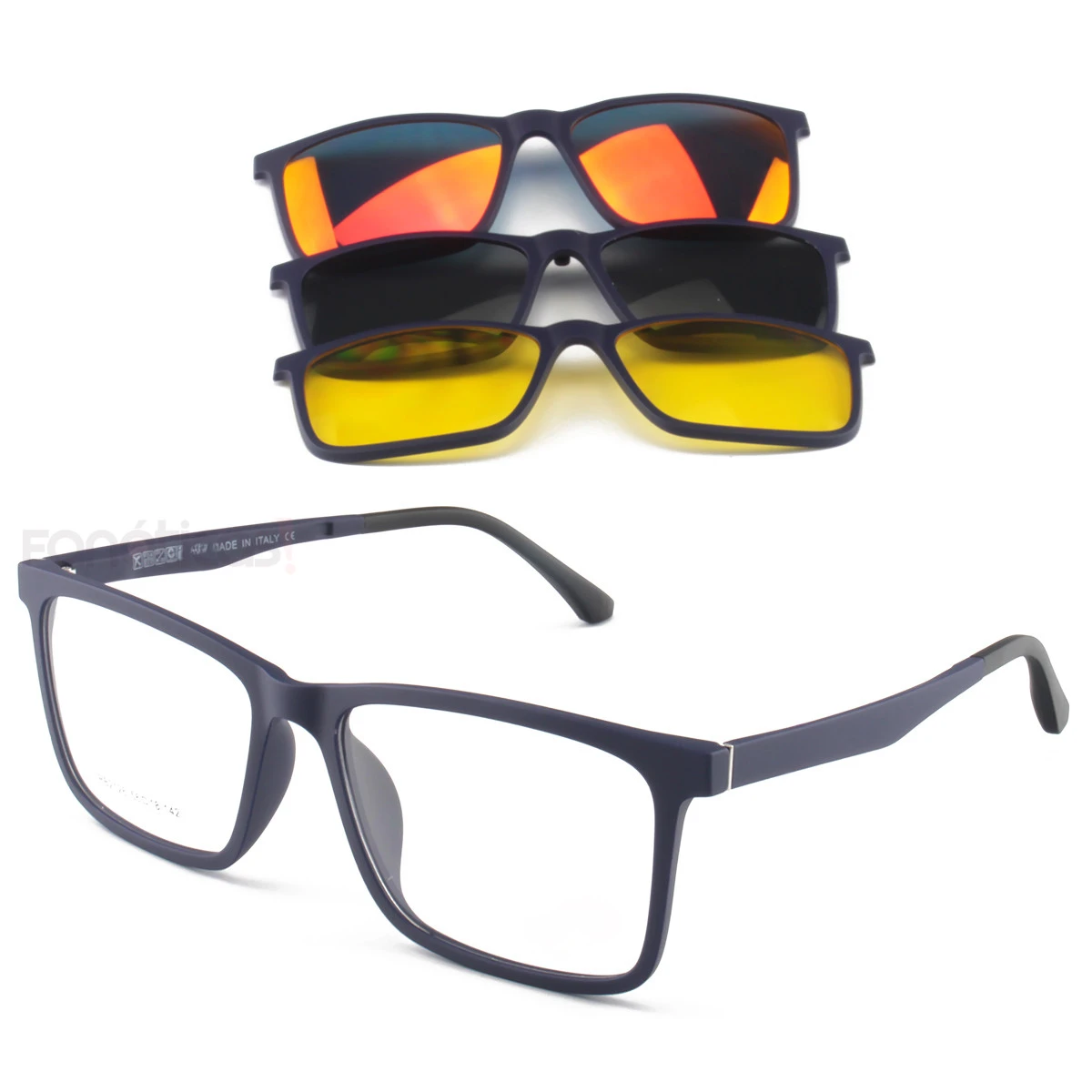 Armacao de Óculos Clipon  RB2126 4 Lentes - Armação Azul