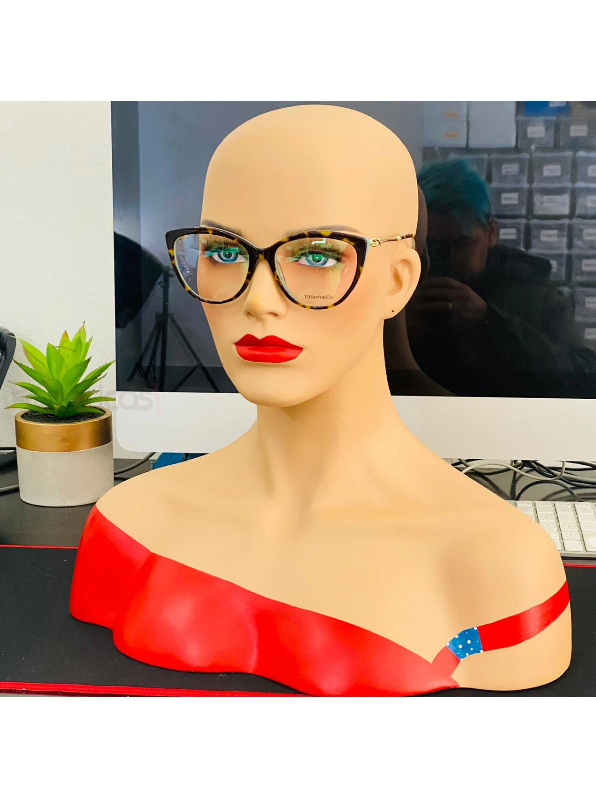 Armação de Óculos Gatinho TF2161B Tartaruga e Verde