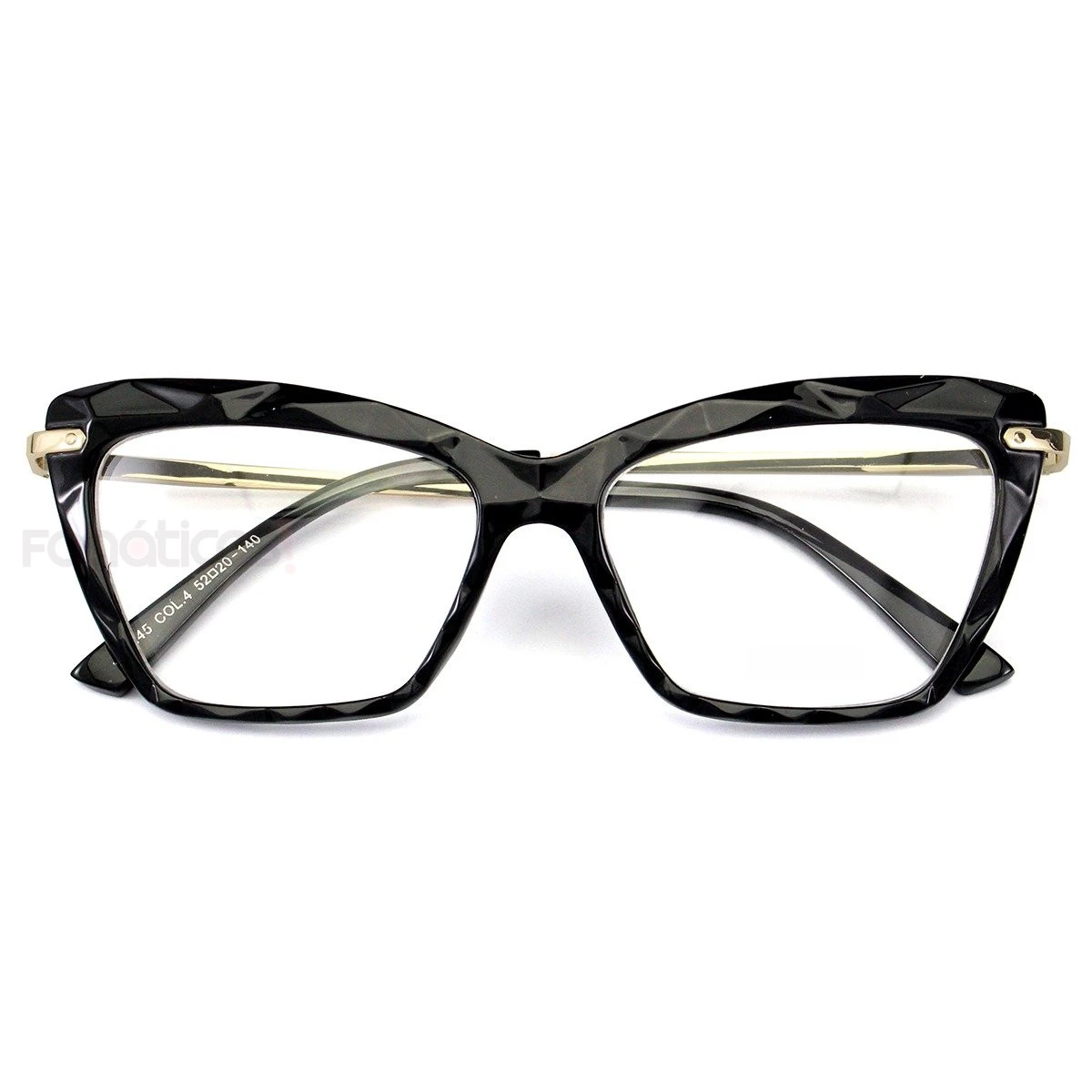 Armação de Óculos Gatinho DG5025 Diamante Preto