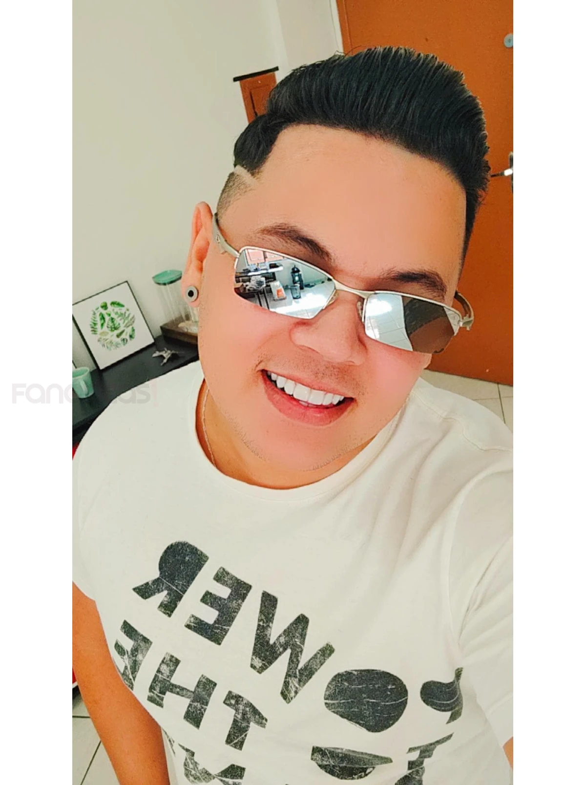 Óculos Lupinha Lupa Vilão Fio Nylon Cinza Espelhada