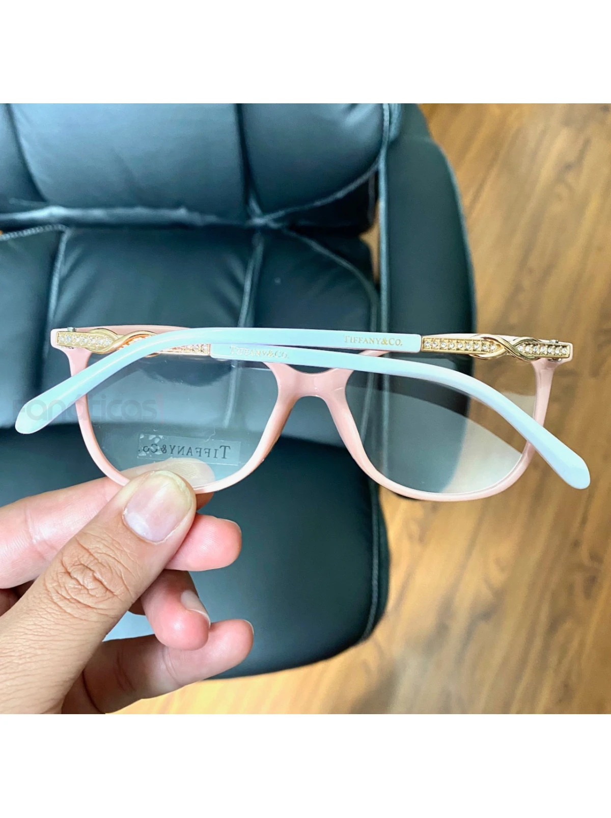 Armação de Óculos Oval TF2143 Branco e Rosa