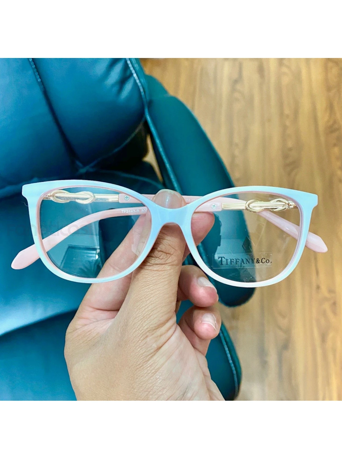 Armação de Óculos Oval TF2143 Branco e Rosa