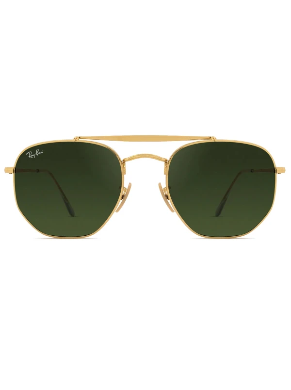 Óculos de Sol Hexagonal Marshal Dourado e Lente G15 RB3648