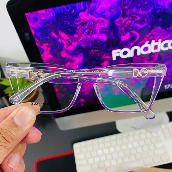 Armação de Óculos Quadrada  DG5031 Transparente