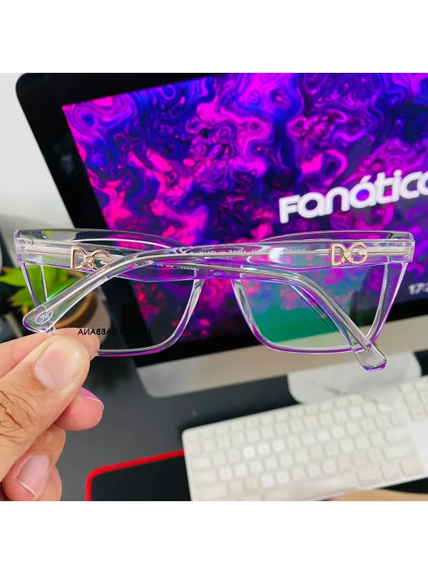 Armação de Óculos Quadrada  DG5031 Transparente