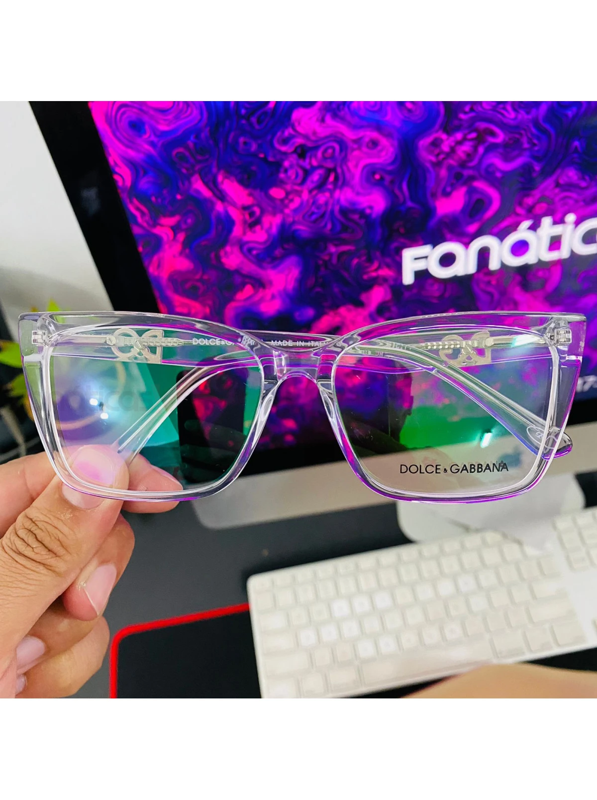 Armação de Óculos Quadrada  DG5031 Transparente