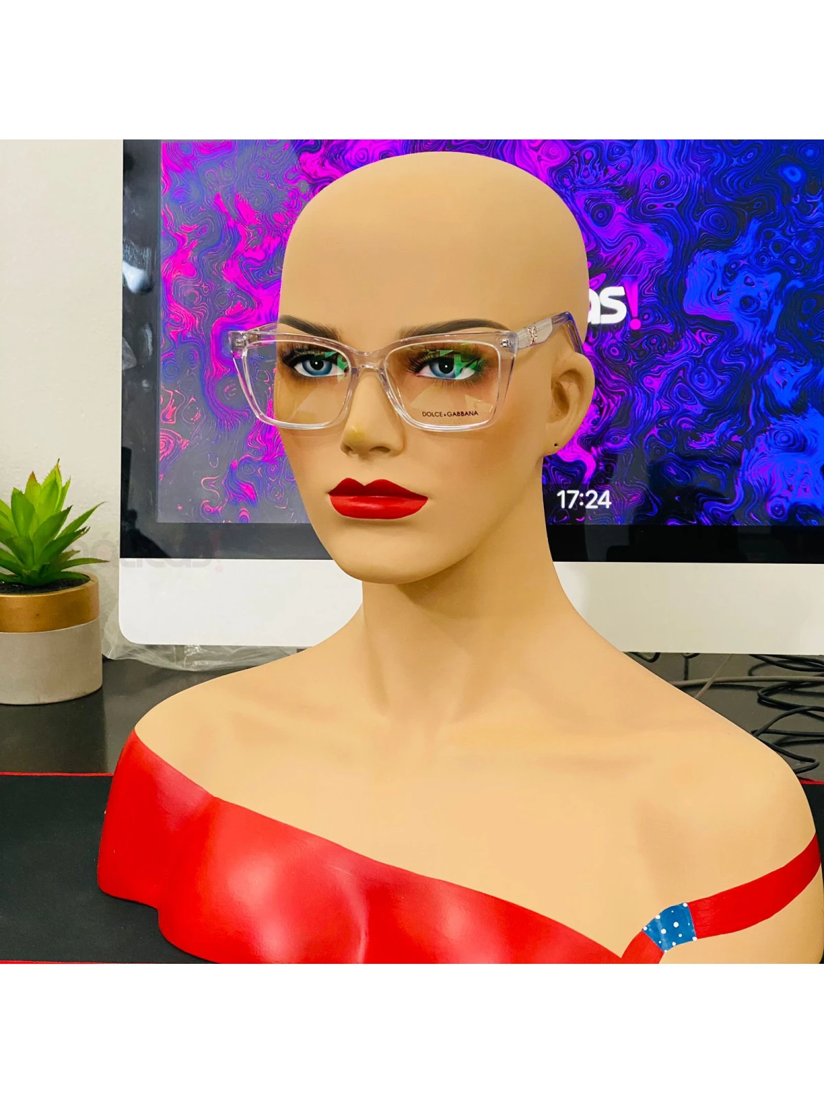 Armação de Óculos Quadrada  DG5031 Transparente