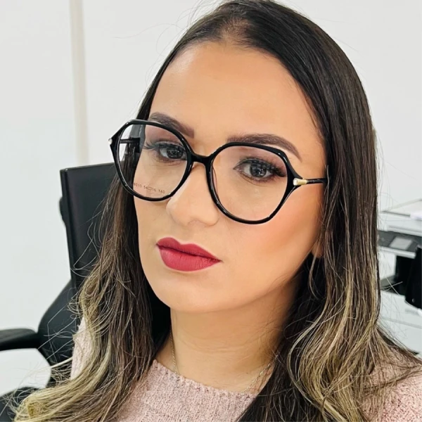 Armação de Óculos Quadrado LQ6010 Preto