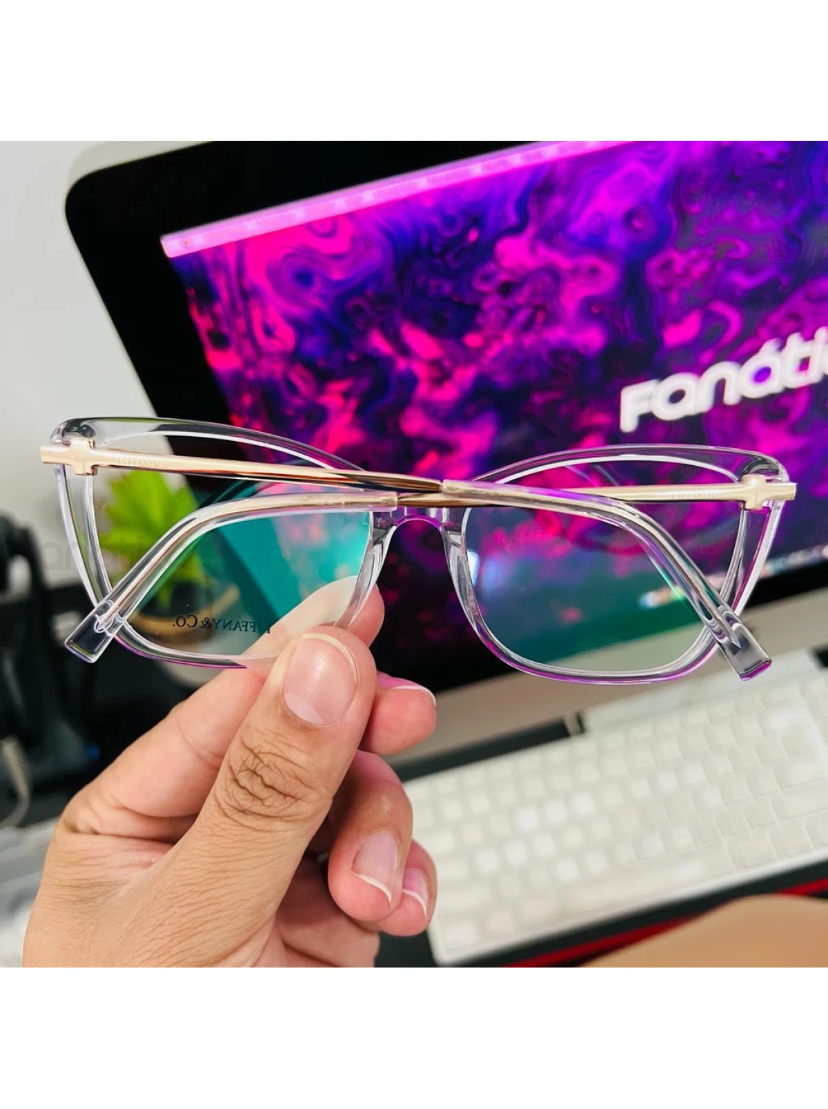 Armação de Óculos Quadrada TF2162 Transparente