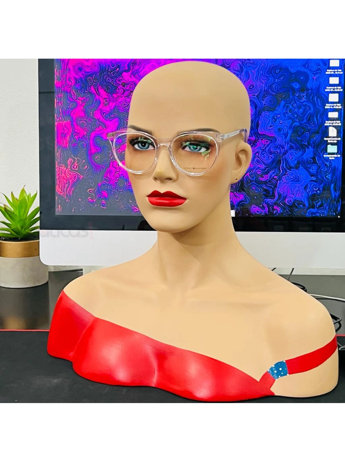 Armação de Óculos Redondo TH1451 Transparente