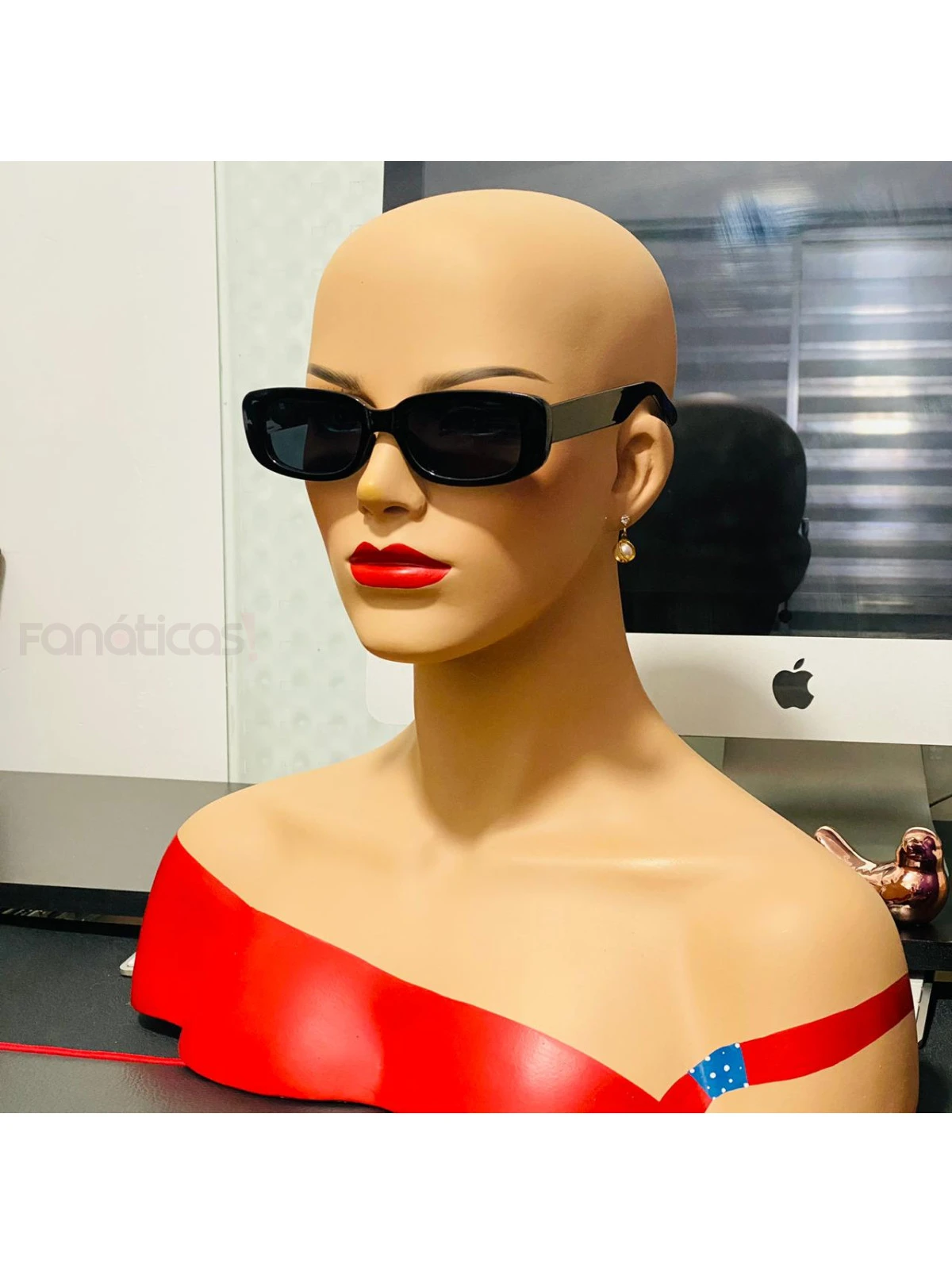 Óculos de Sol Dom RF1031 Retangular Preto