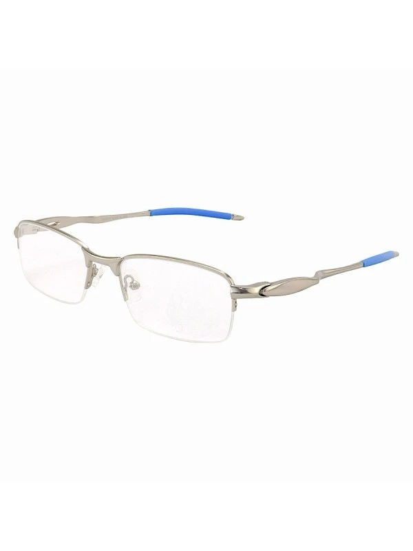 Armação de Óculos Meio Aro Evade OX3208 Prata e Azul