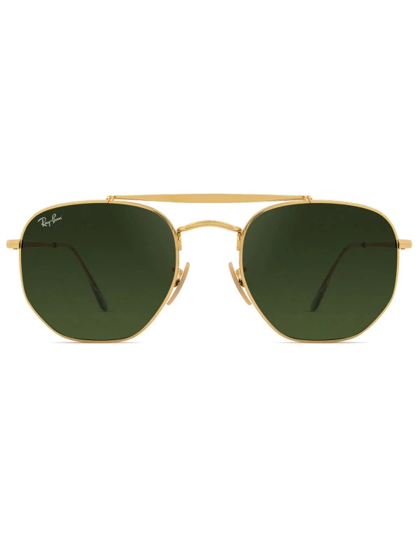 Óculos de Sol Hexagonal Marshal Dourado e Lente G15 RB3648