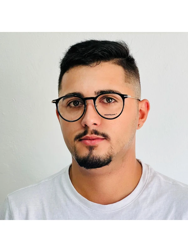 Armação de Óculos Redondo MB0090 Preto