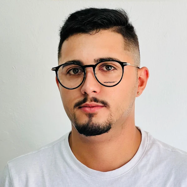 Armação de Óculos Redondo MB0090 Preto Brilhante