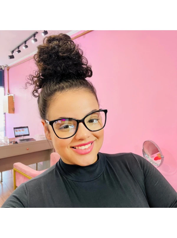 Armação de Óculos Quadrada  PC8470 Preto