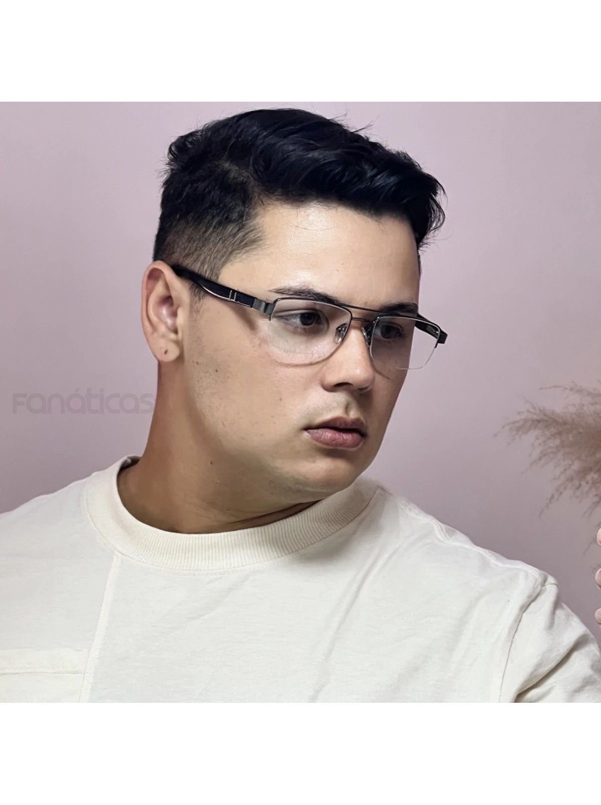 Armação de Óculos AQ240510 retangular Grafite