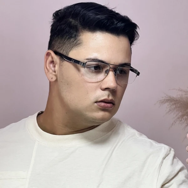 Armação de Óculos AQ240510 retangular Grafite