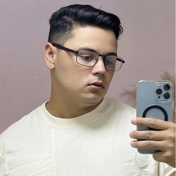 Armação de Óculos 81007 Quadrado Preto