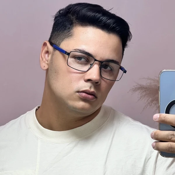 Armação de Óculos 81007 Quadrado Azul