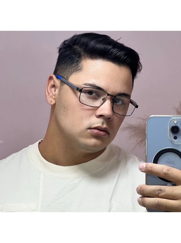 Armação de Óculos 81007 Quadrado Grafite
