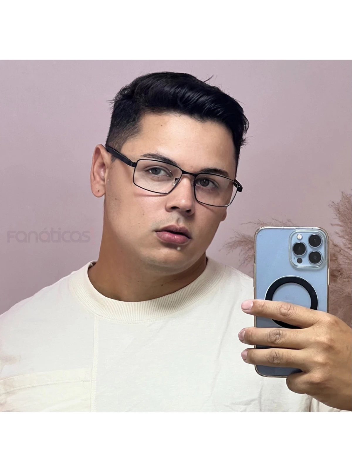 Armação de Óculos 81007 Quadrado Preto e Vermelho