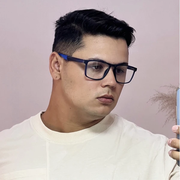 Armação de Óculos 76006 Quadrado Azul