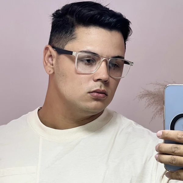 Armação de Óculos 76006 Quadrado Translucido