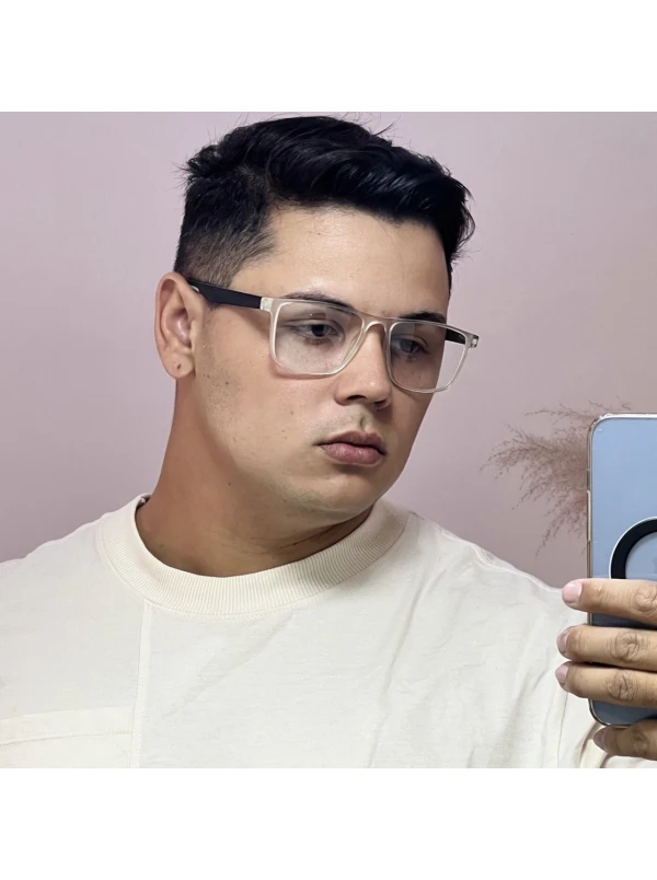 Armação de Óculos 76006 Quadrado Translucido
