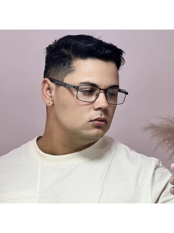 Armação de Óculos 86002 Retangular Grafite