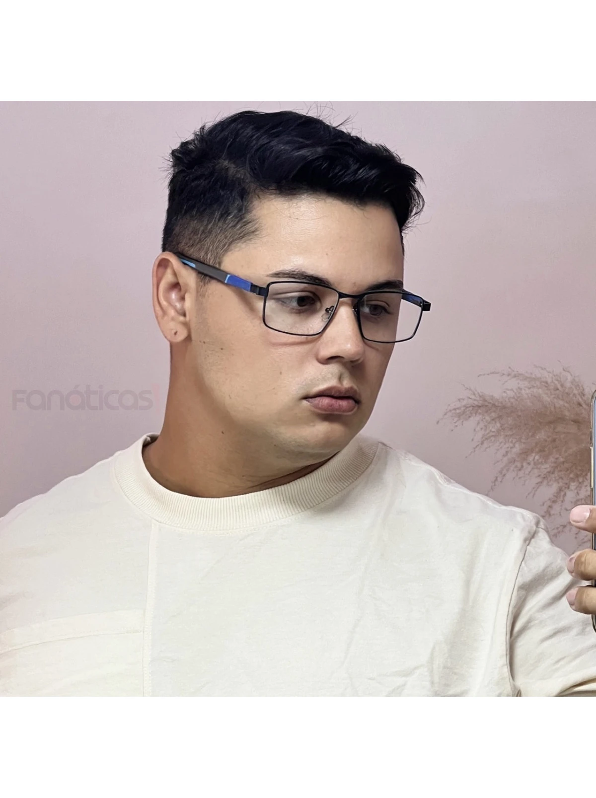 Armação de Óculos 86002 Retangular Azul